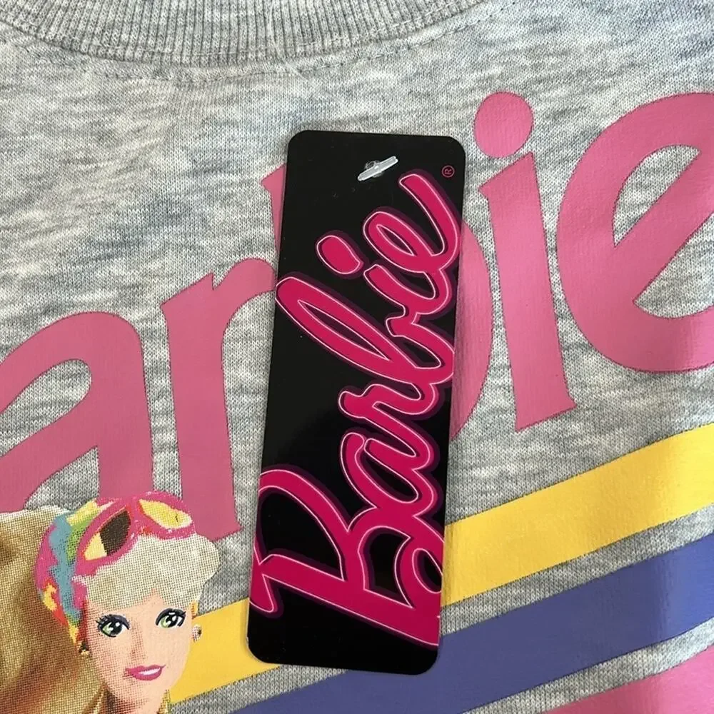 Barbie Sweatshirt Junior Girl Size L NWT